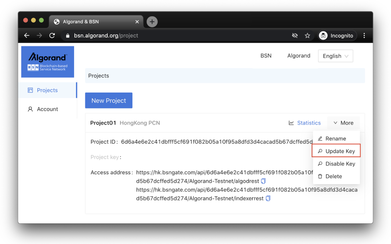 Algorand BSN Portal - Getting Started | Algorand Developer Portal