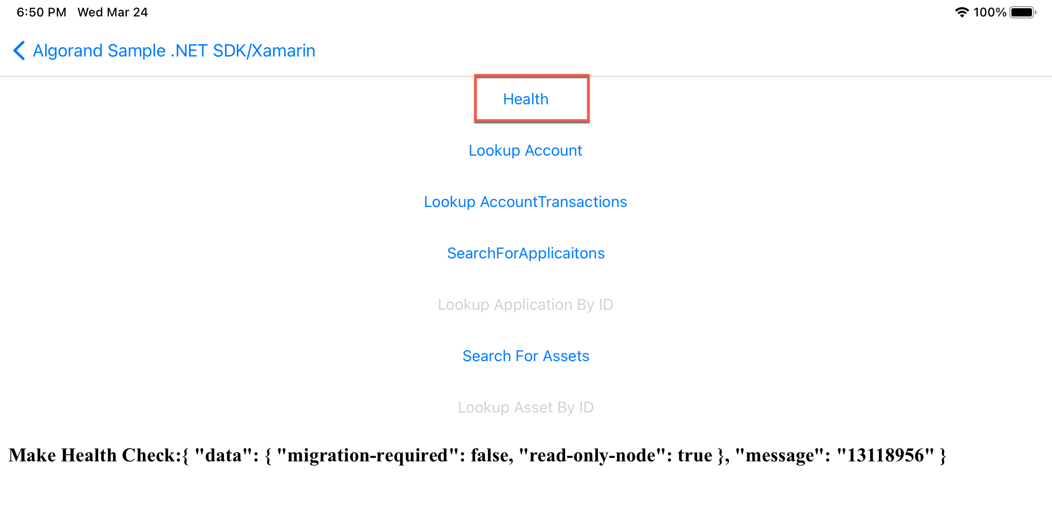 MakeHealthCheck