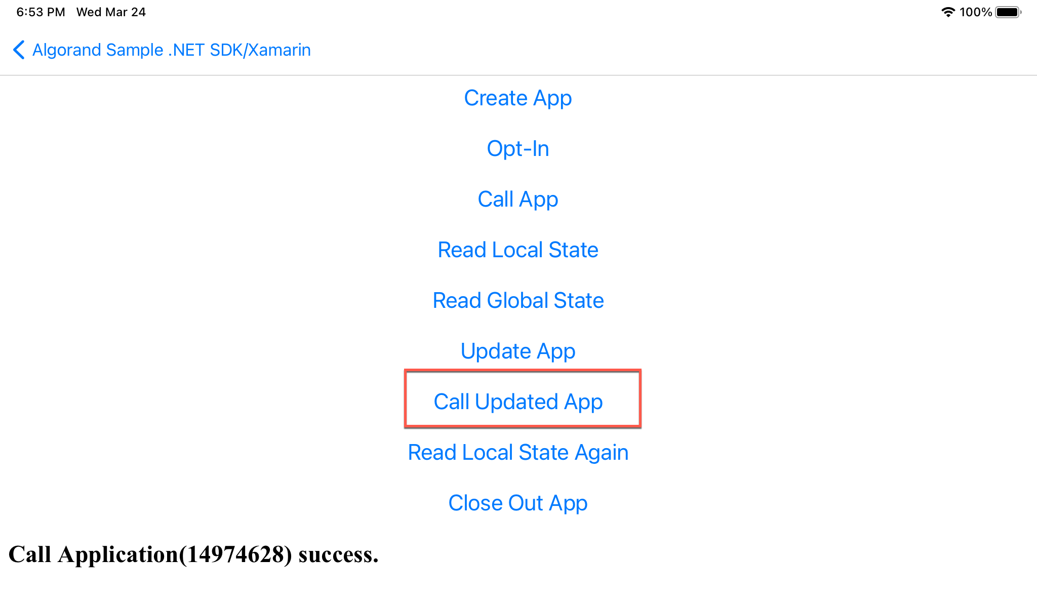 Call Updated App